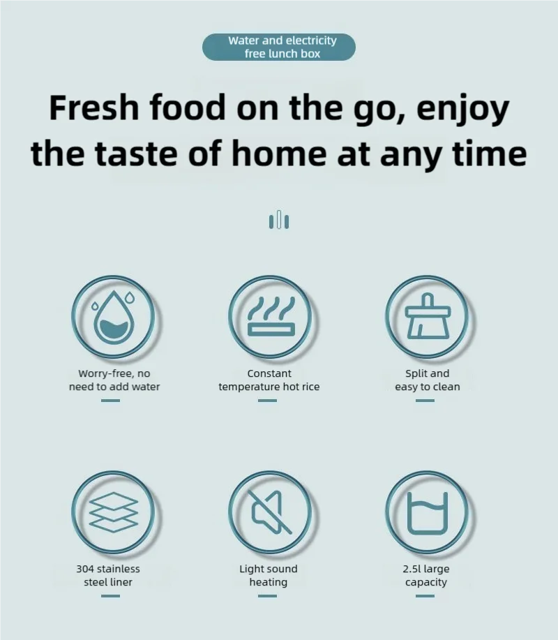TINSOL New 3.5L Electric Lunch Box 90W Portable Food Heater Suitable for Car or Home Leak-proof Lunch Heating Microwave