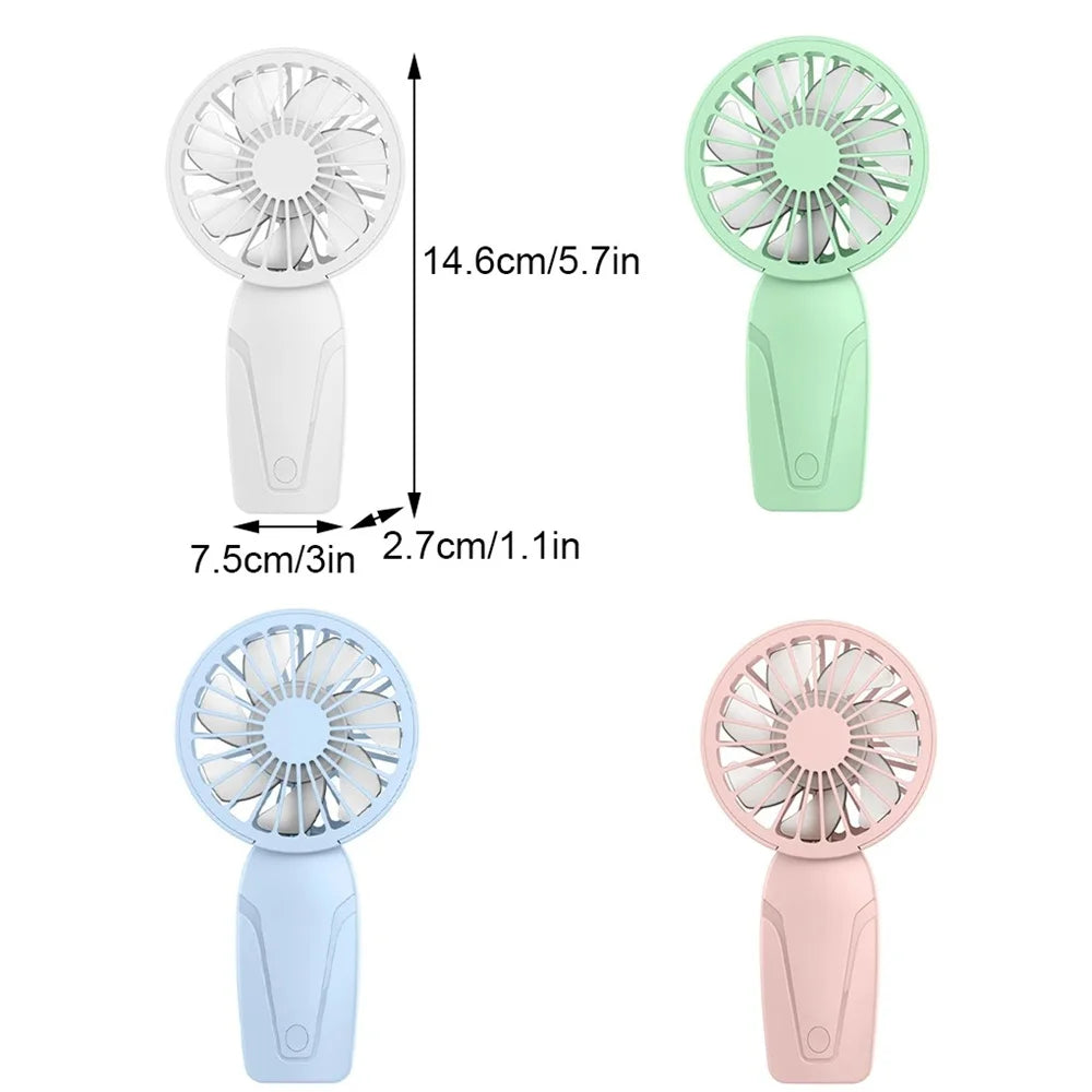 Noise Free Rechargeable Mini Fan For Silent Cooling Experience Lightweight Portable Mini Pocket Fan white ﻿