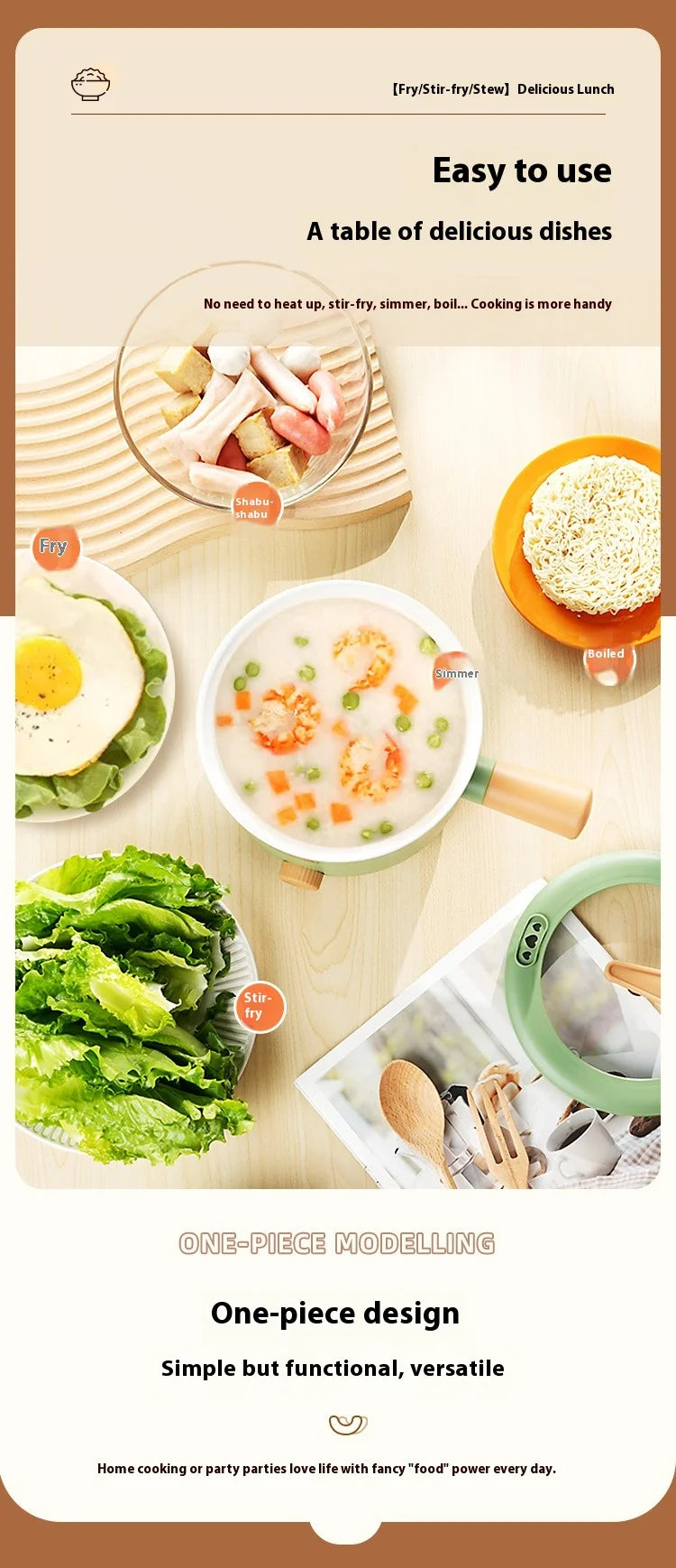 220V/110V Mini Multi Cookers Electric Pot Household Non-stick Pan Hot Pot Rice Cooker Cooking Appliances Electric Rice Cooker