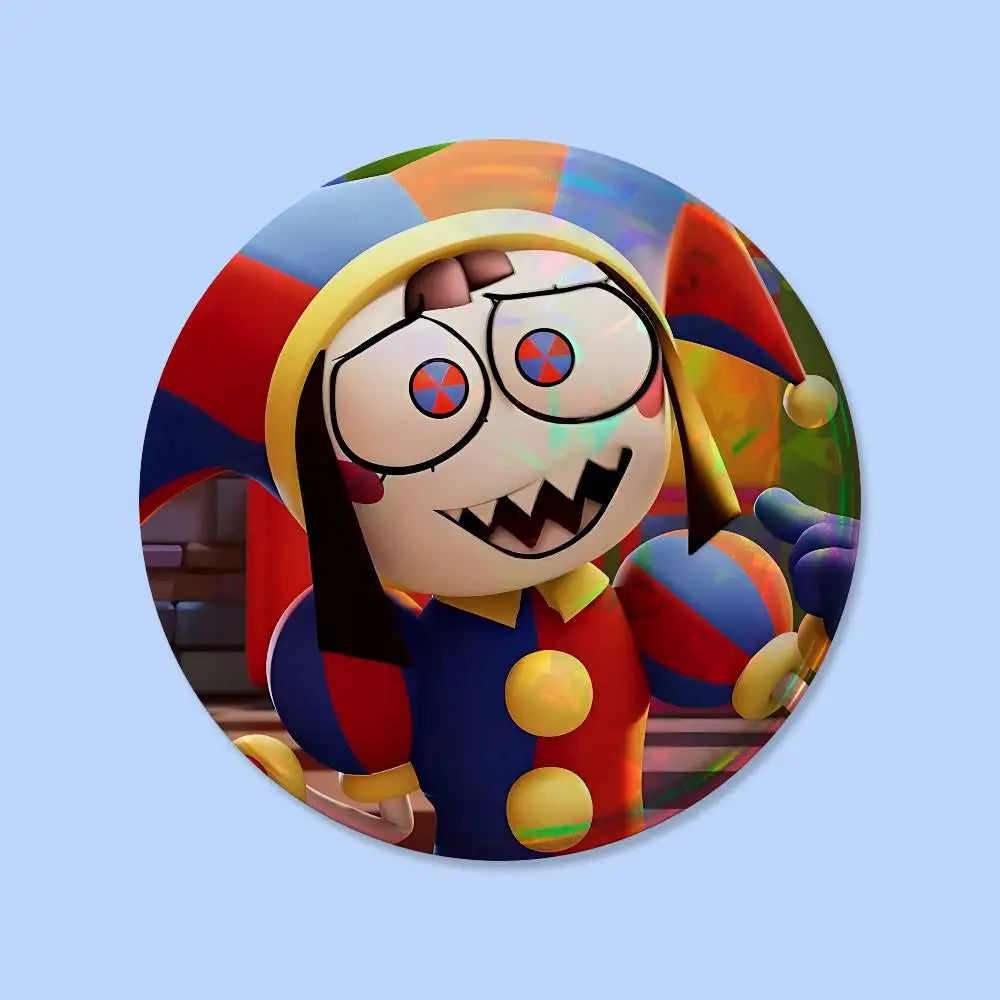 The A-Animated D-Digital Circus Badges 25 32 44 58 75 Mm Round Cosplay Pin Bag Decor Fans Collect Friends Gifts Brooch Souvenir