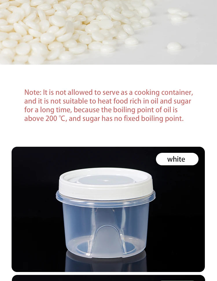 8 Pcs 500ml Round Food Fresh Keeping Box Kitchen Refrigerator Storage Container Fruits Snacks Sealed Jar Microwave Heating