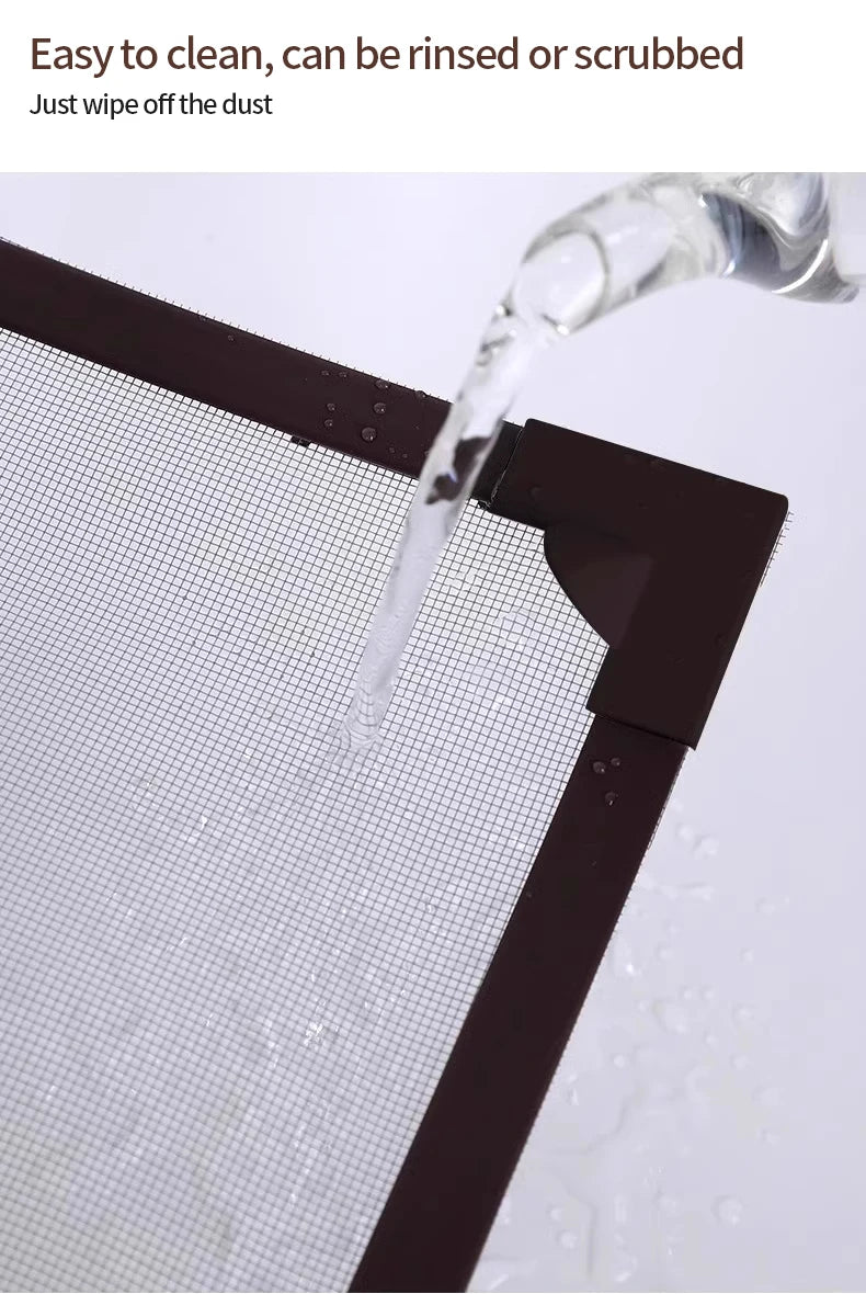 DIY Custom size 2025 Magnetic screen window, mosquito net magnetic curtain, invisible, household magnet self-adhesive window