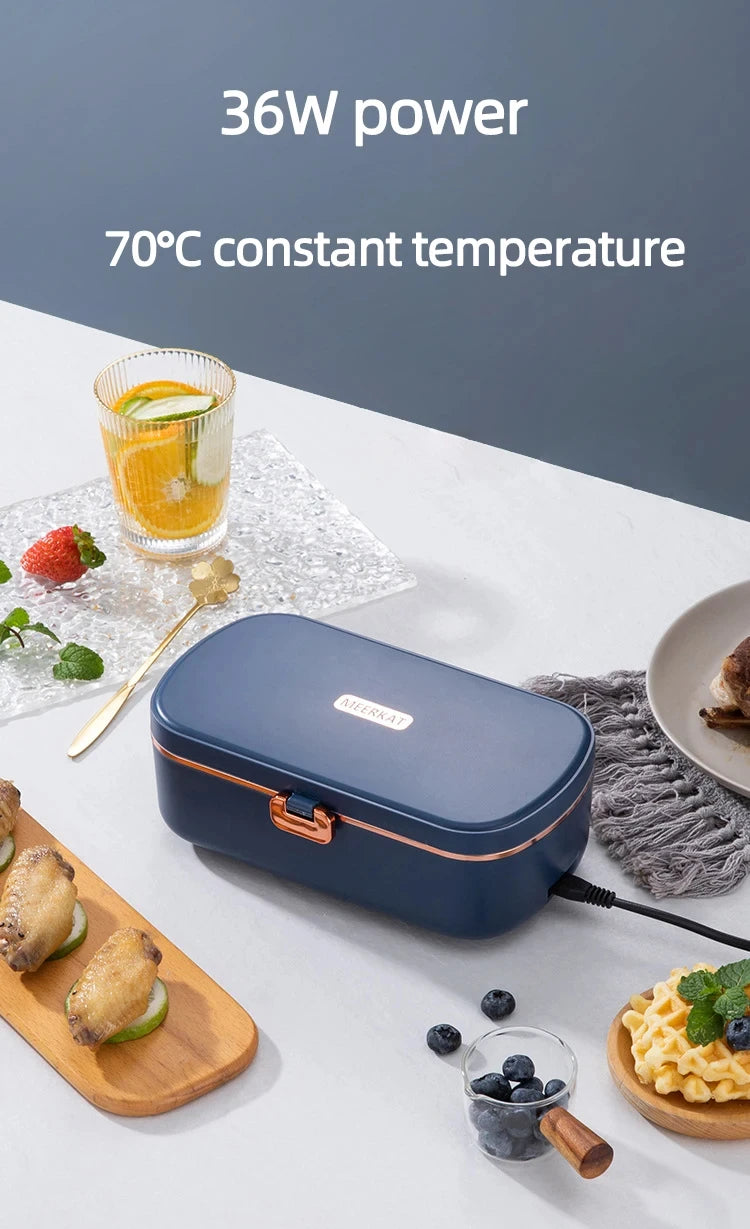 220V Electric Lunch Box 900ml Portable Rice Cooker Water Free Heating Bento Box  Thermostatic Heating Food Warmer For Office
