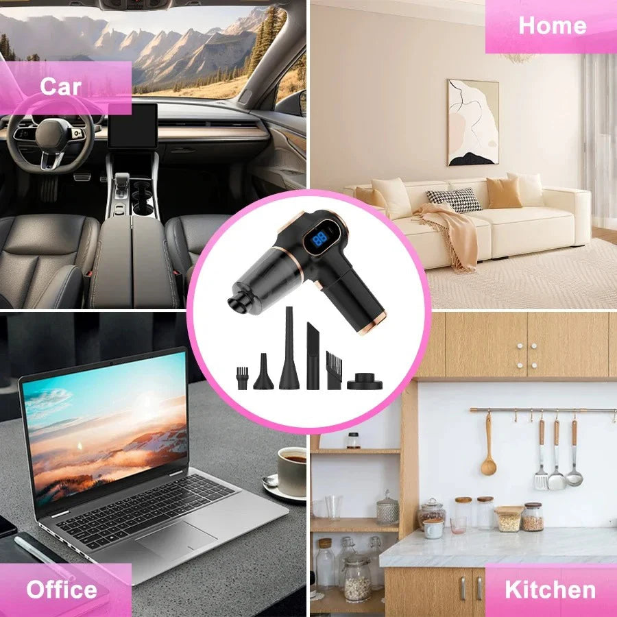 TINSOL Wireless Vacuum Cleaner Dual Use for Home and Car High Power Home Appliance With display Screen Carpet Sofa Car Cleaner