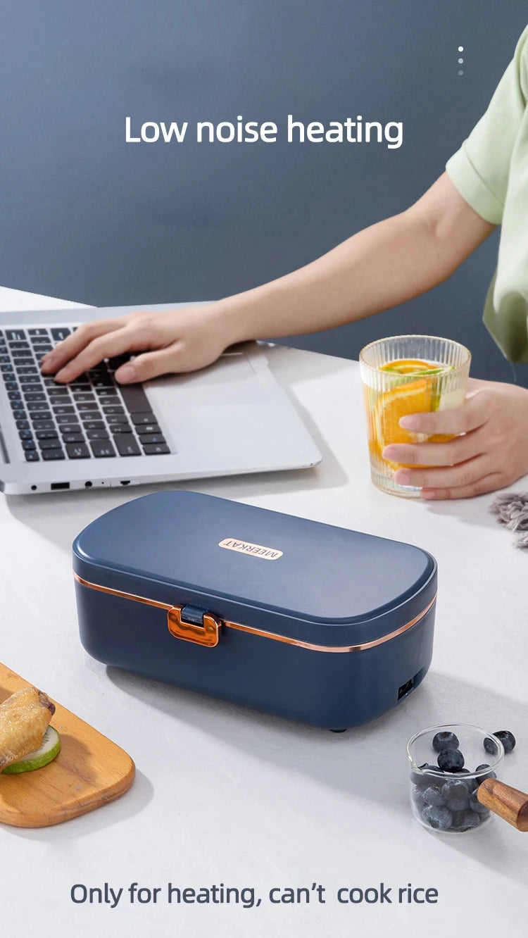 220V Electric Lunch Box 900ml Portable Rice Cooker Water Free Heating Bento Box  Thermostatic Heating Food Warmer For Office