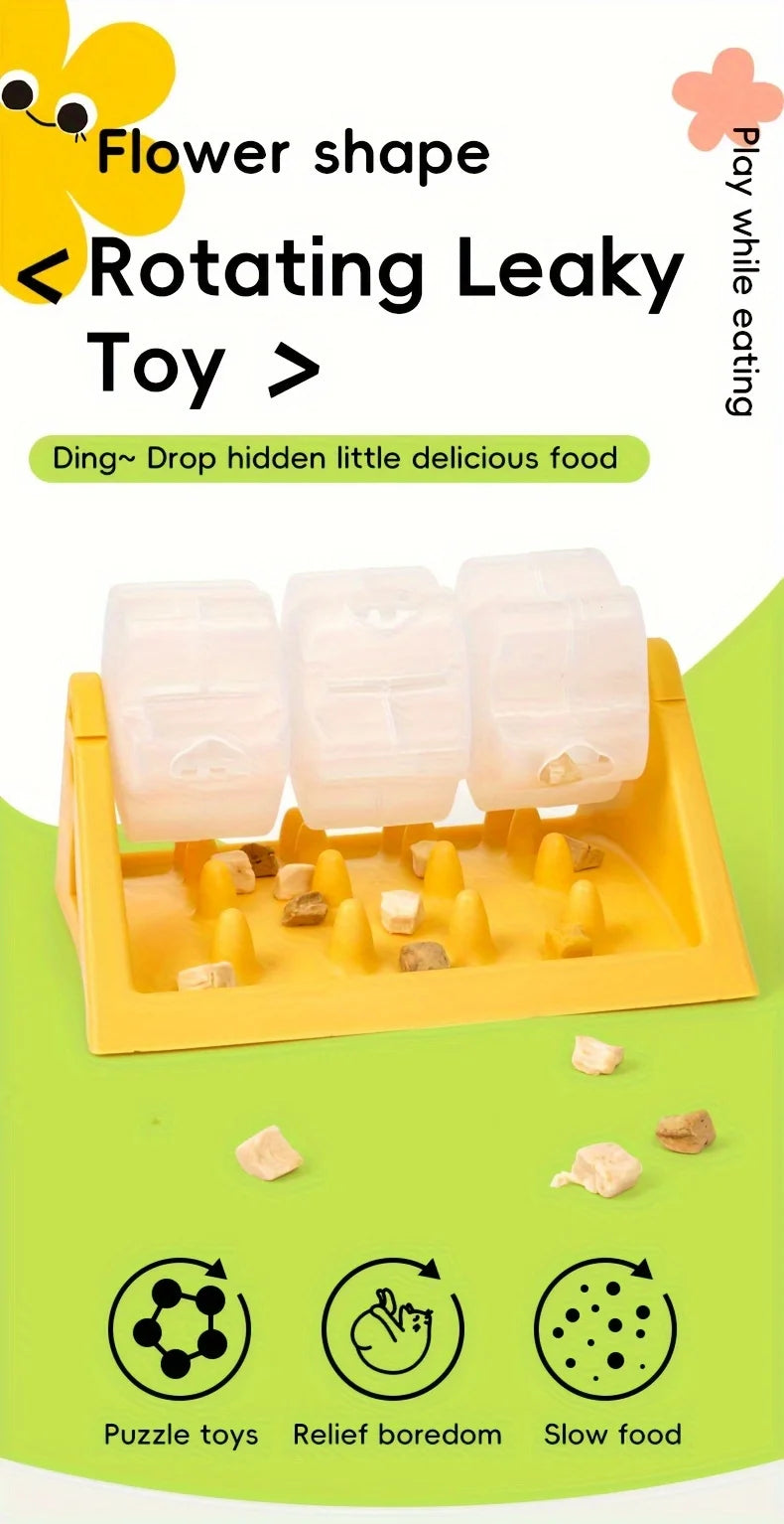 Interactive Dog Toys Food Dispenser Toy - Puzzle Feeder with Leak-Proof Design Slow-Feeding Design Durable PP Material for Dogs
