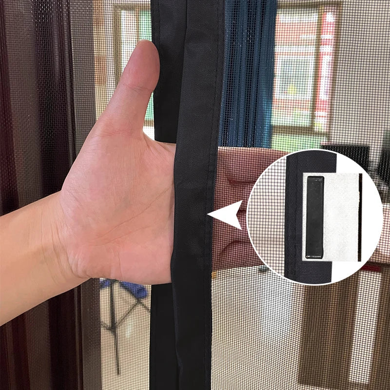 DTGJ Magnetic Door Screen Mosquito Net Custom Size Summer Anti insect Mesh Automatic Closing Curtain Applicable to glass doors
