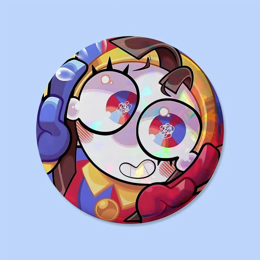 The A-Animated D-Digital Circus Badges 25 32 44 58 75 Mm Round Cosplay Pin Bag Decor Fans Collect Friends Gifts Brooch Souvenir