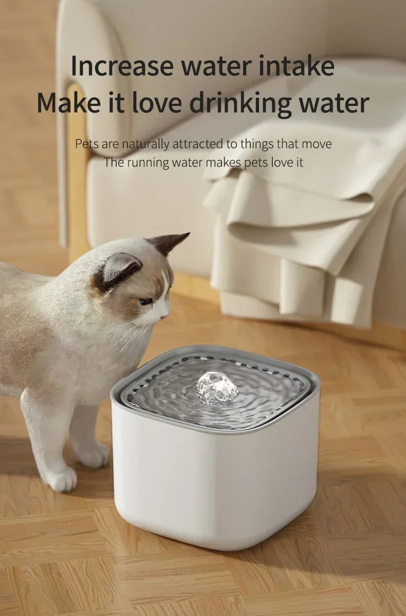 3L Cat Water Fountain Auto ERecirculate Filter Large Capacity Filtring Cat Water Drinker 1USB Electric Mute Cats Water Dispenser