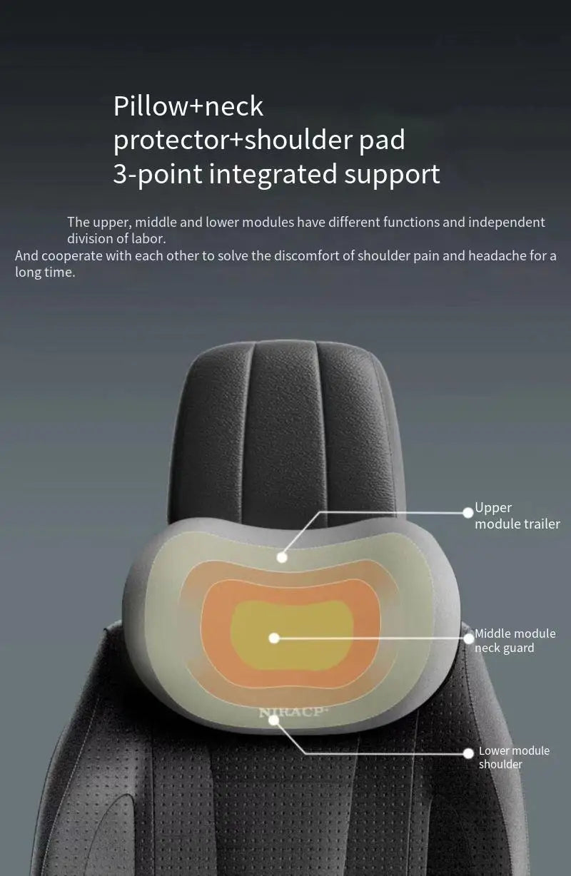 Car Memory Foam Neck Pillow Protection Lumbar Backrest Cushion Lumbar Cushion Car Headrest Cushion