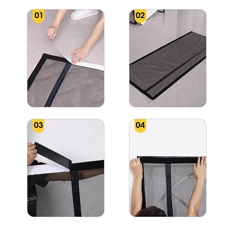 Magnetic screen door, hands-free mesh curtain, child and pet friendly, heavy-duty mosquito net, easy to install，Auto-Close