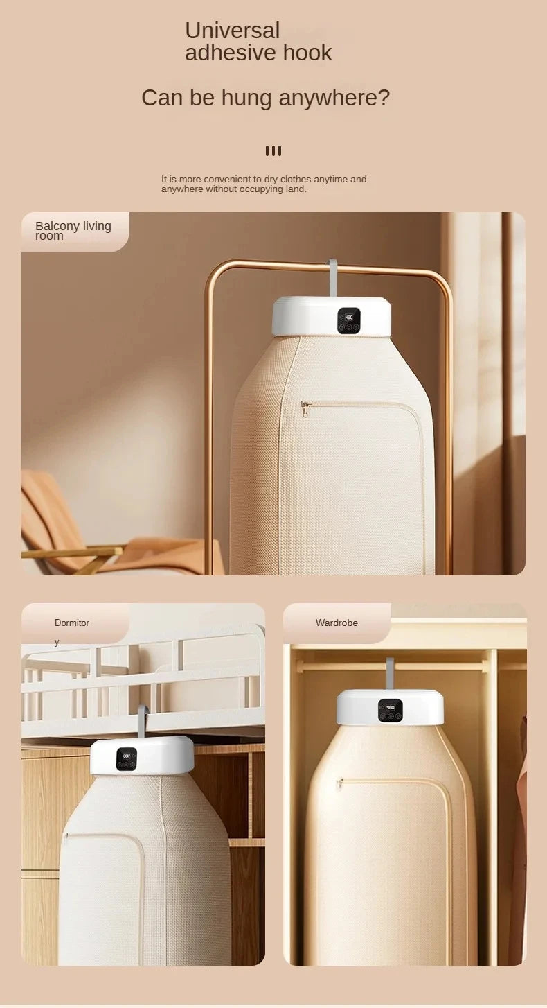 HOMEFISHMultifunctional Dryer Electric Clothes Home Cabinet Floor Machine Dryers Warm Air Dryer With Timing Home with Remote