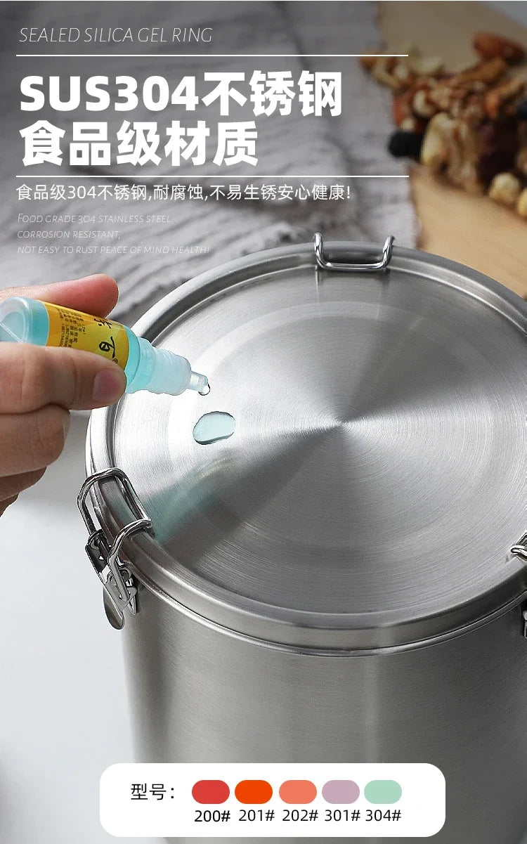 Tea Hermetic Pots Whole Grains Hermetic Containers for Food Stainless Steel Seal Sealed Container Coffee Beans Storage Airtight