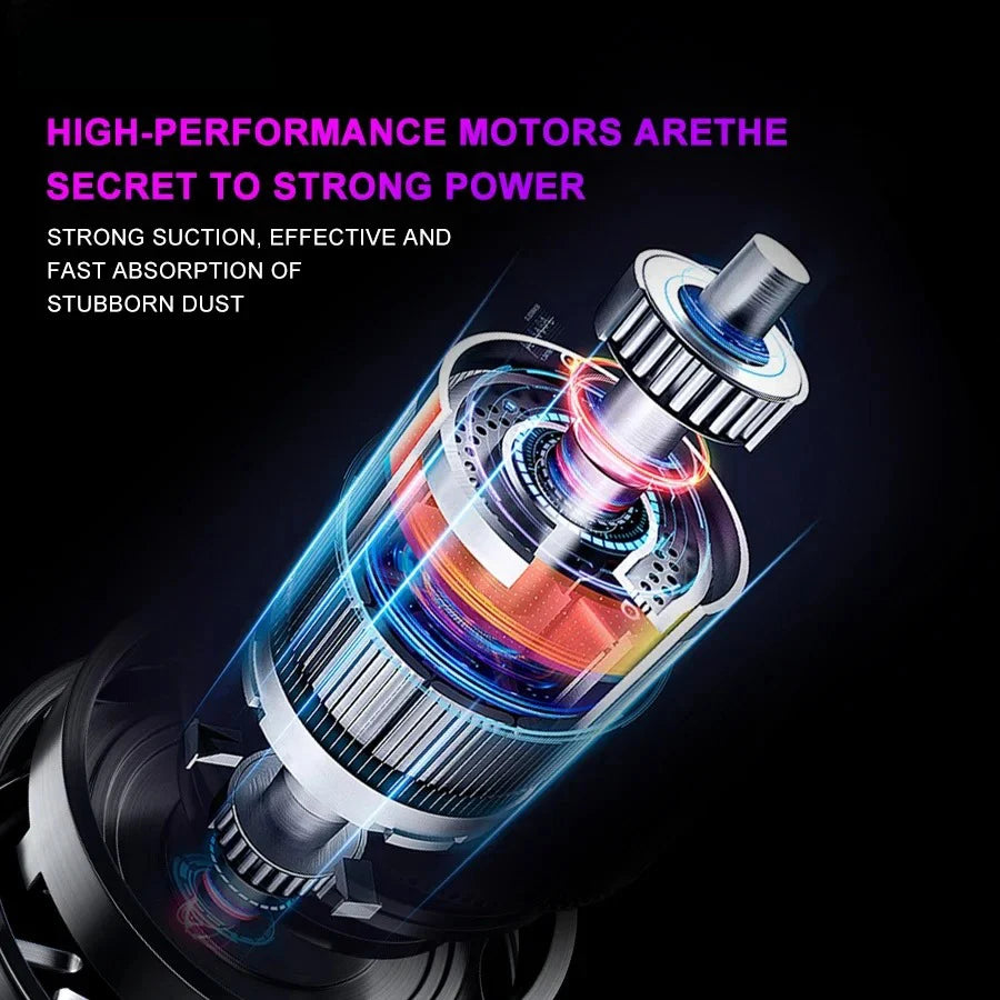 TINSOL Wireless Vacuum Cleaner Dual Use for Home and Car High Power Home Appliance With display Screen Carpet Sofa Car Cleaner