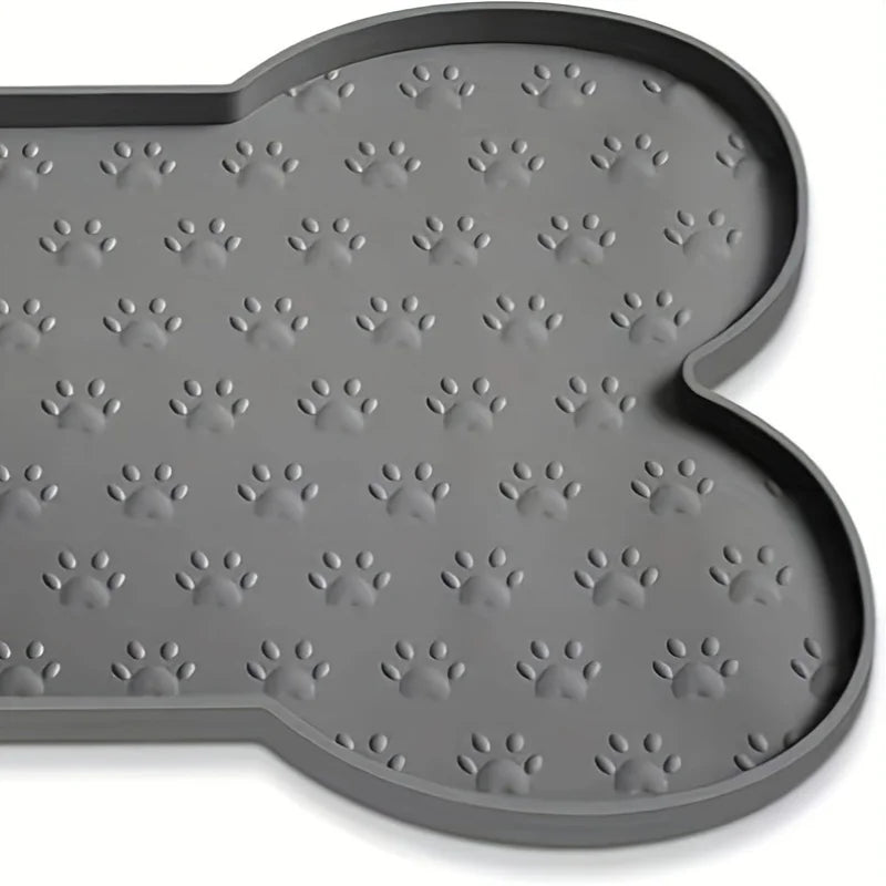 Silicone Dog Feeding Mat winter Non-Slip Pet Food Pad with Raised Edges Dog Mat Washable Waterproof Pet Bowl Pad Feeder Mats
