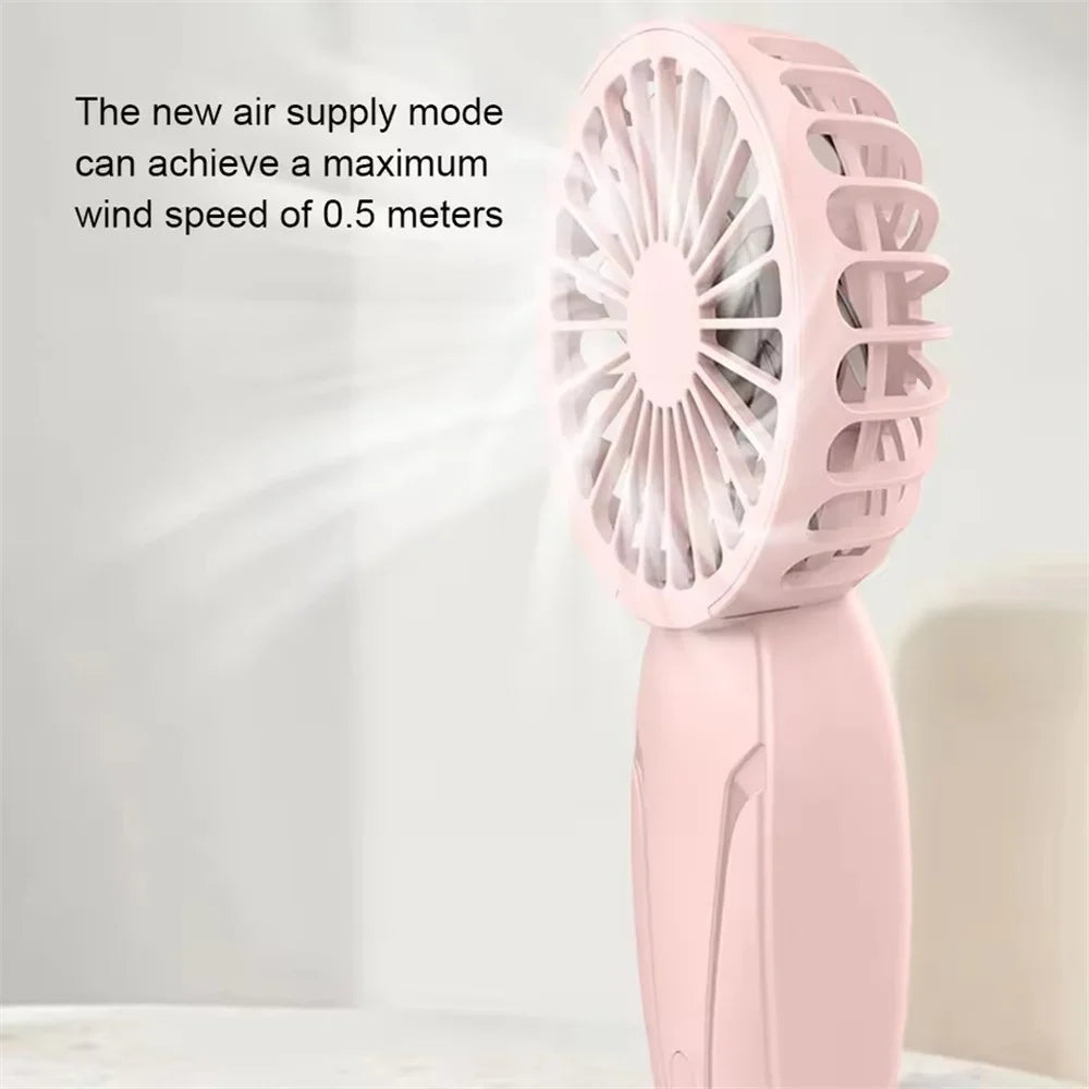 Noise Free Rechargeable Mini Fan For Silent Cooling Experience Lightweight Portable Mini Pocket Fan white ﻿