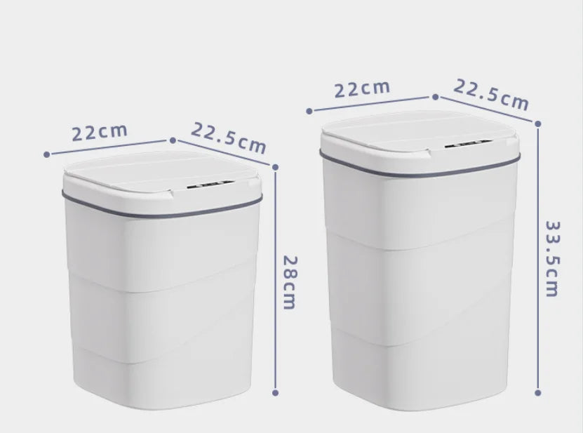 Smart Sensor Touchless Automatic Closing Trash Can Battery Powered for  Bathroom House Office