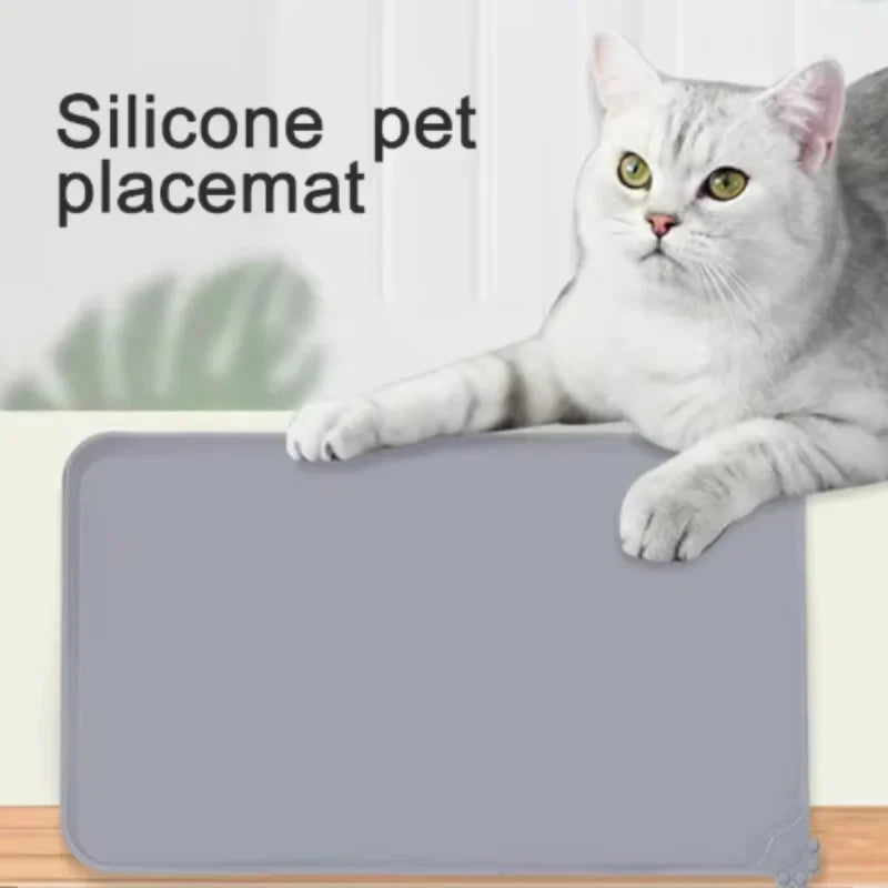Silicone Pet Food Mat Waterproof Non-Slip Cat Dog Feeding Bowl Pad Easy Clean Pet Accessories