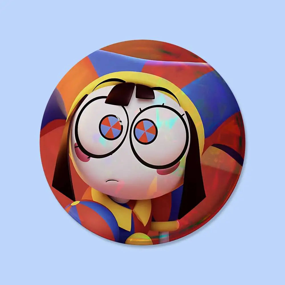 The A-Animated D-Digital Circus Badges 25 32 44 58 75 Mm Round Cosplay Pin Bag Decor Fans Collect Friends Gifts Brooch Souvenir