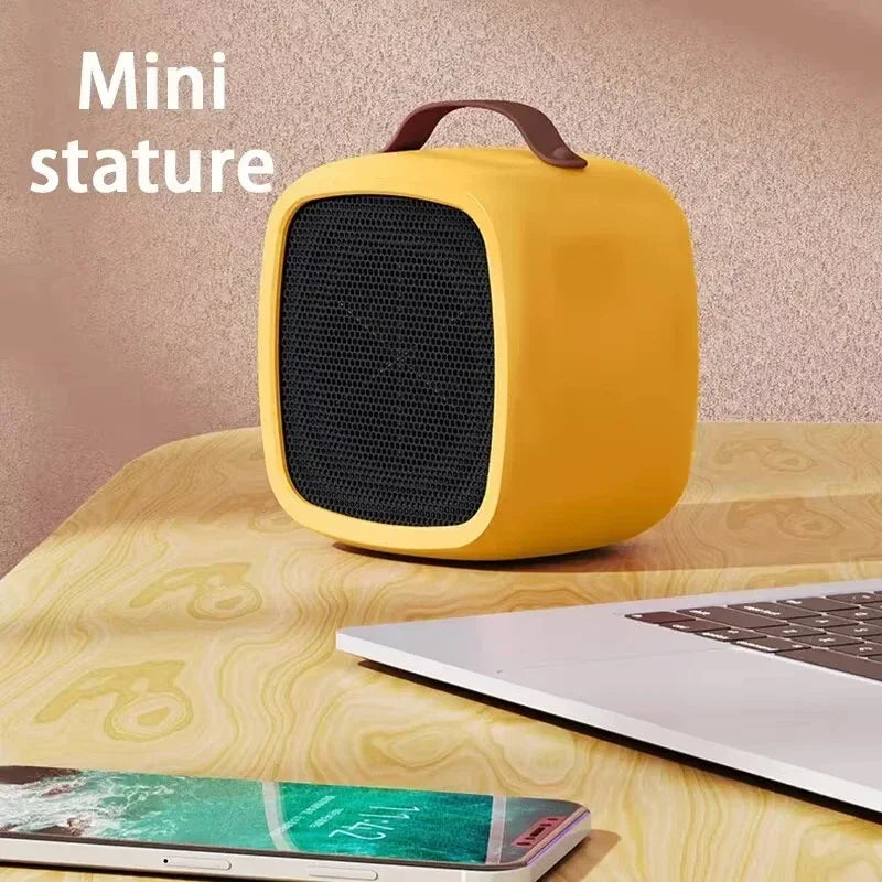 Mini Portable Heaters Desktop Mutes Fast Heating Warmer Fan 500W PTC-Ceramic Warm Air Heaters for Indoor Office Winter
