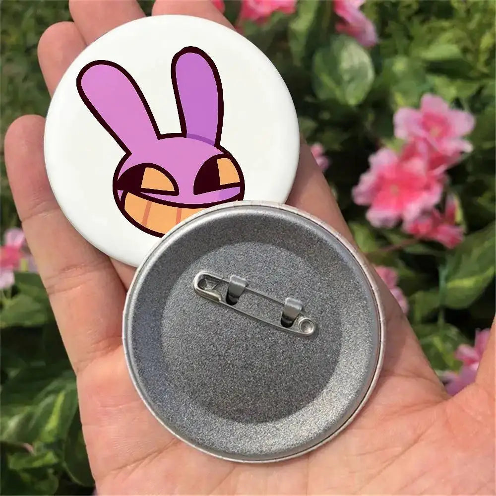 The A-Animated D-Digital Circus Badges 25 32 44 58 75 Mm Round Cosplay Pin Bag Decor Fans Collect Friends Gifts Brooch Souvenir