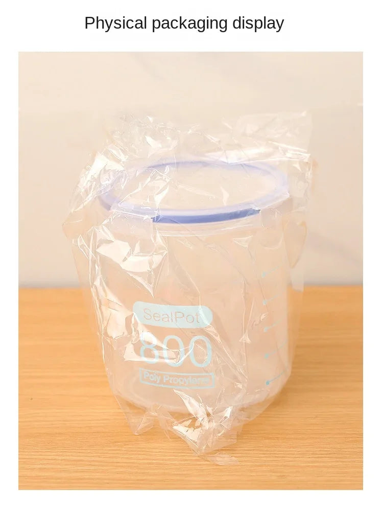 1-4PCS Sealed Jars With Scale Grain Crisper Kitchen Refrigerator Organize Sealed Container Clear Jar Spice Sugar Storage Boxes