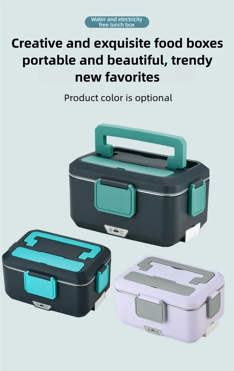 TINSOL New 3.5L Electric Lunch Box 90W Portable Food Heater Suitable for Car or Home Leak-proof Lunch Heating Microwave