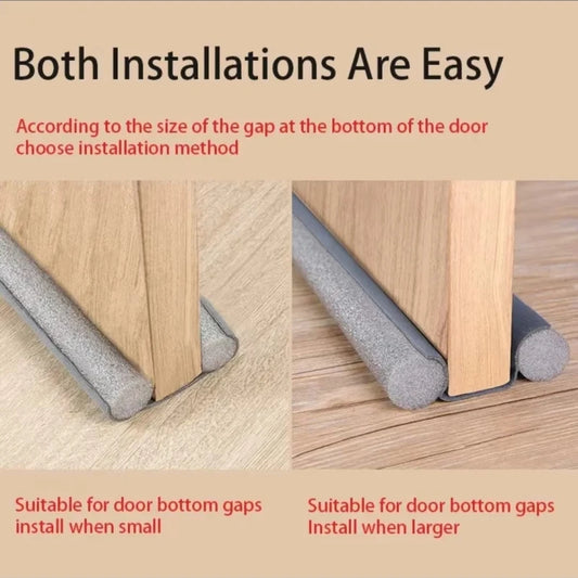 2-Pack Flexible Under Door Draft Stopper Bottom Seal Strip Weather Strip Anti-Cold Gap Blocker Thicker Sealing Strip 93 men di