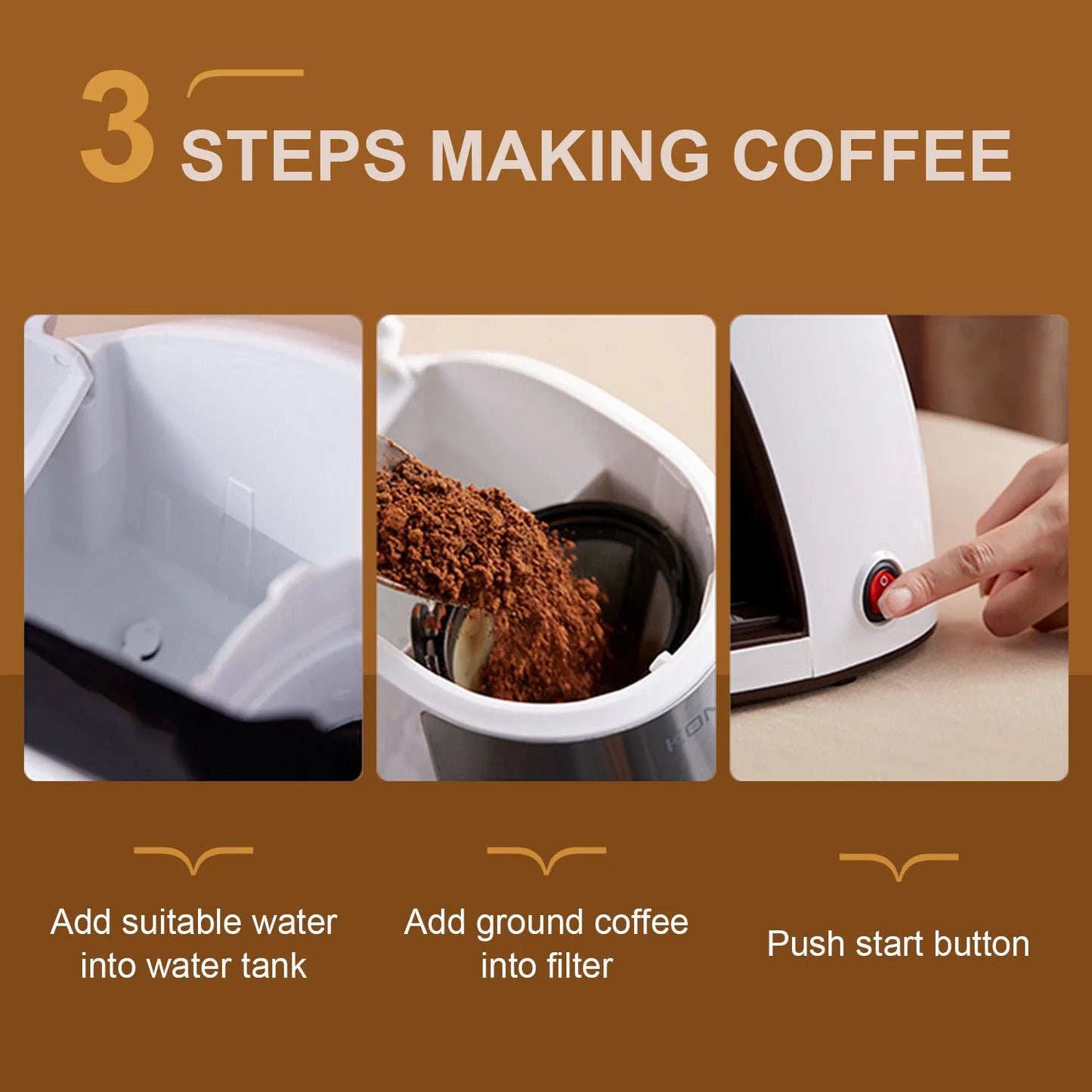 Electric drip coffee machine home small office tea brewing machine Portable Coffee Maker