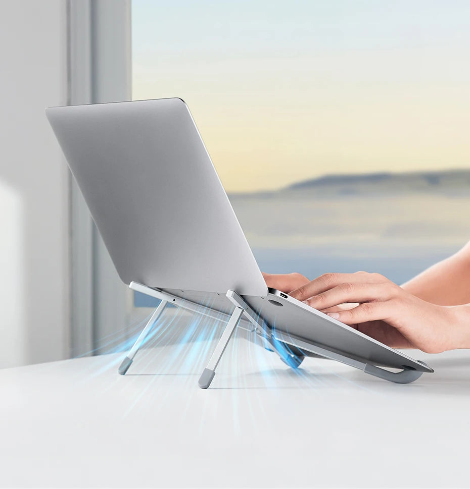 UGREEN Laptop Stand For Macbook Pro Foldable Aluminum Vertical Notebook Stand Laptop Support Macbook Air Pro Tablet Phone Stand