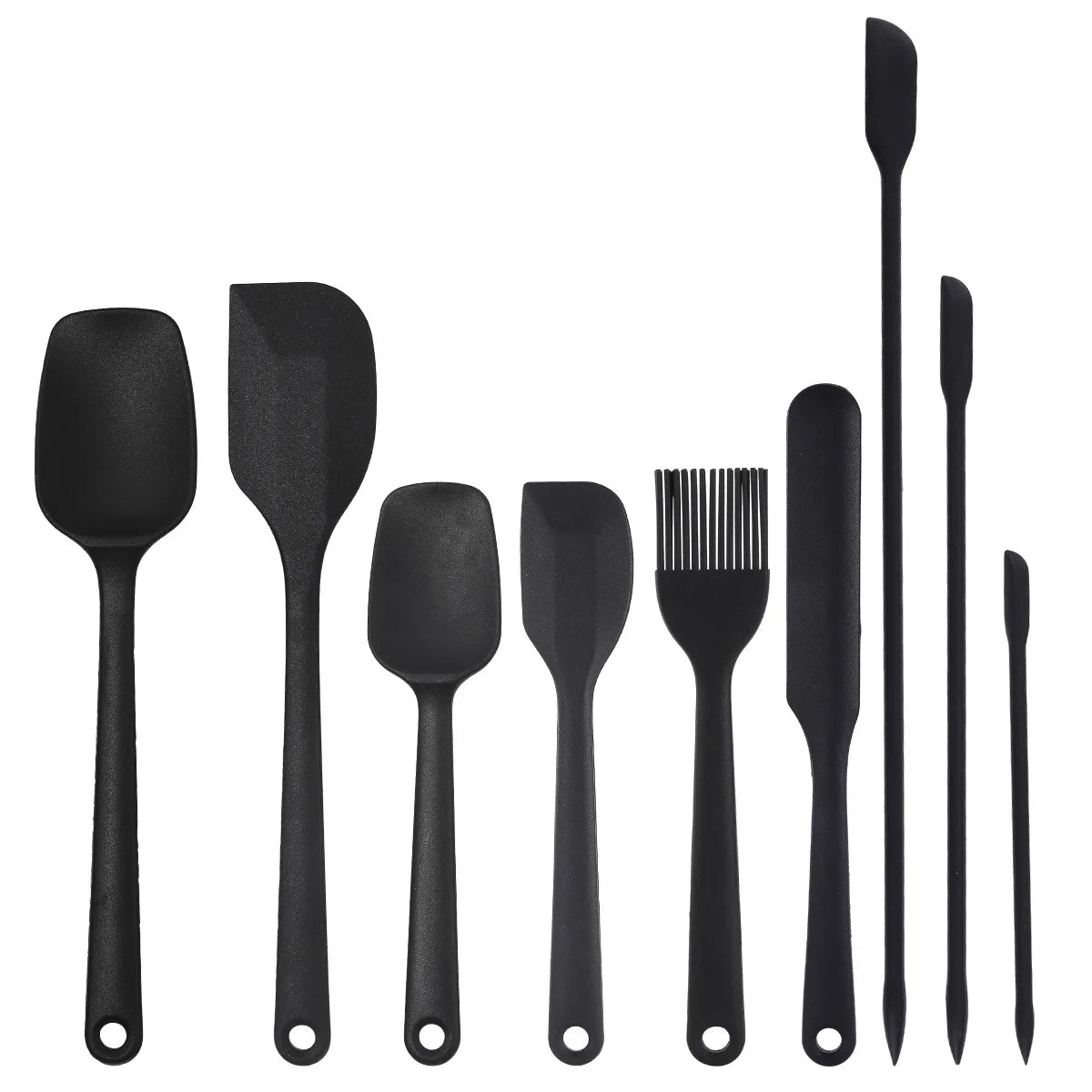 6/9 Pieces Silicone Bakeware Spatula Set Food Grade Non Stick Heat Resistant Spatulas Cooking Kitchen Essentials Baking Tools