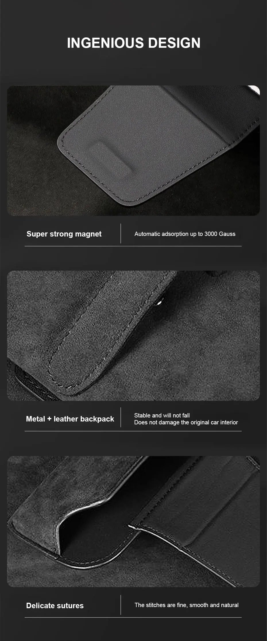 BLALION Car Glasses Case Auto Sun Visor Suede Glasses Holder Sunglasses Clip Card Ticket Holder Universal Interior Accessories