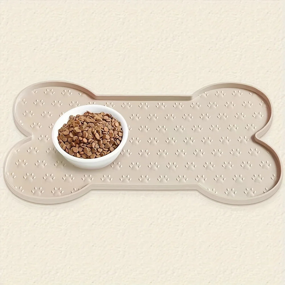 Silicone Dog Feeding Mat winter Non-Slip Pet Food Pad with Raised Edges Dog Mat Washable Waterproof Pet Bowl Pad Feeder Mats