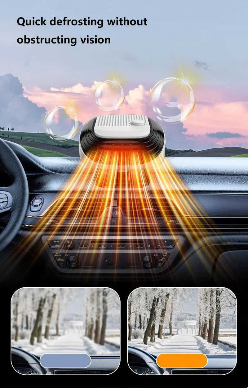 360° Rotation Winter Fast Car Heater 12V/24V Car Heater Fan Large Blowing Area Adjustable Wind Speed Windshield Defogging 2026