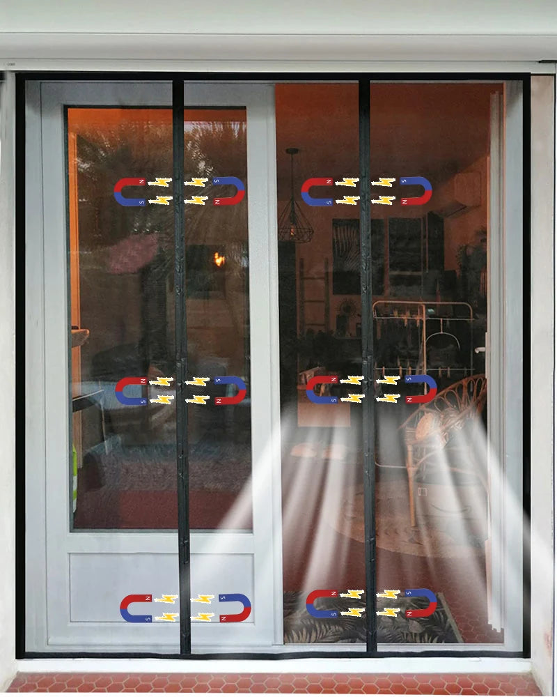 DTGJ Magnetic Door Screen Mosquito Net Custom Size Summer Anti insect Mesh Automatic Closing Curtain Applicable to glass doors