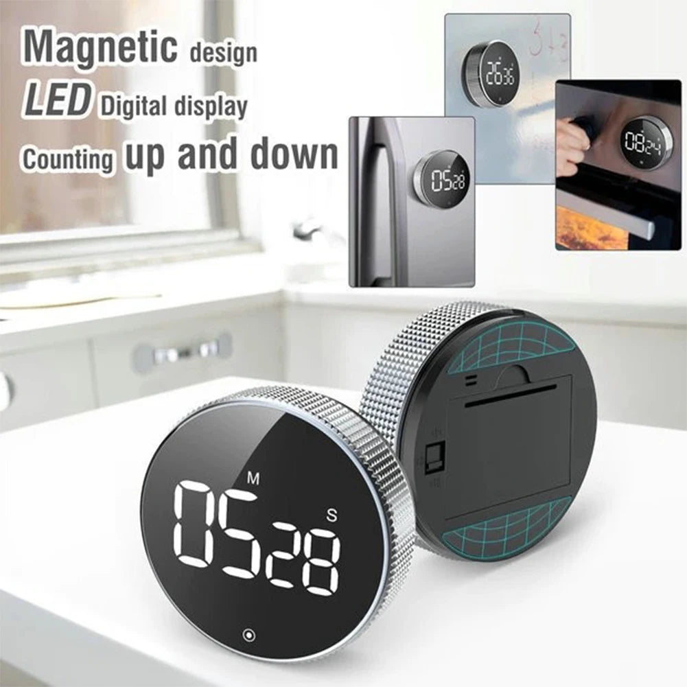 Digital Magnetic Kitchen Timer Shower Study Stopwatch Countdown Countup Timer Time Stopwatch Alarm for Classroom Cooking Fitness