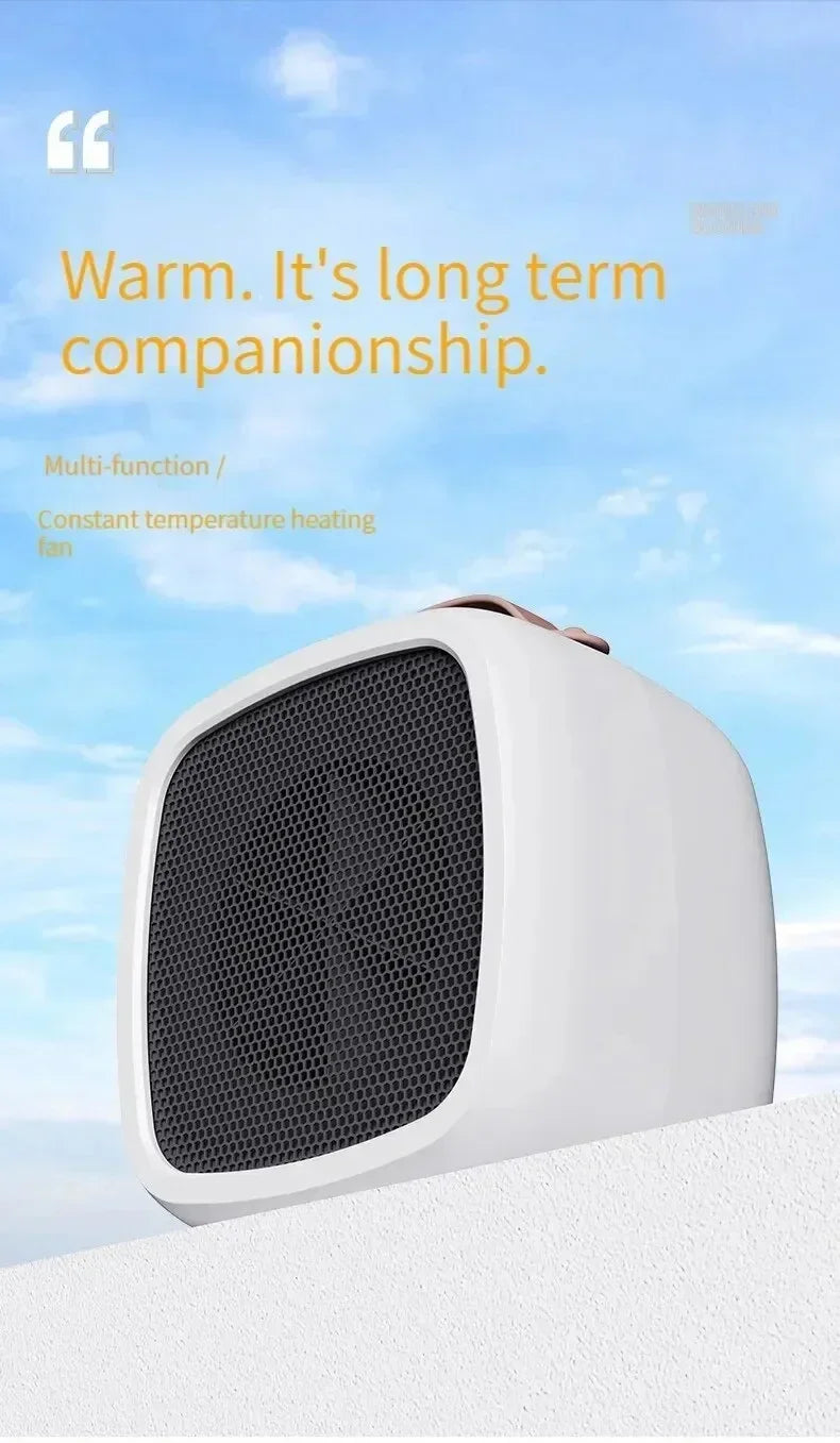 Mini Portable Heaters Desktop Mutes Fast Heating Warmer Fan 500W PTC-Ceramic Warm Air Heaters for Indoor Office Winter