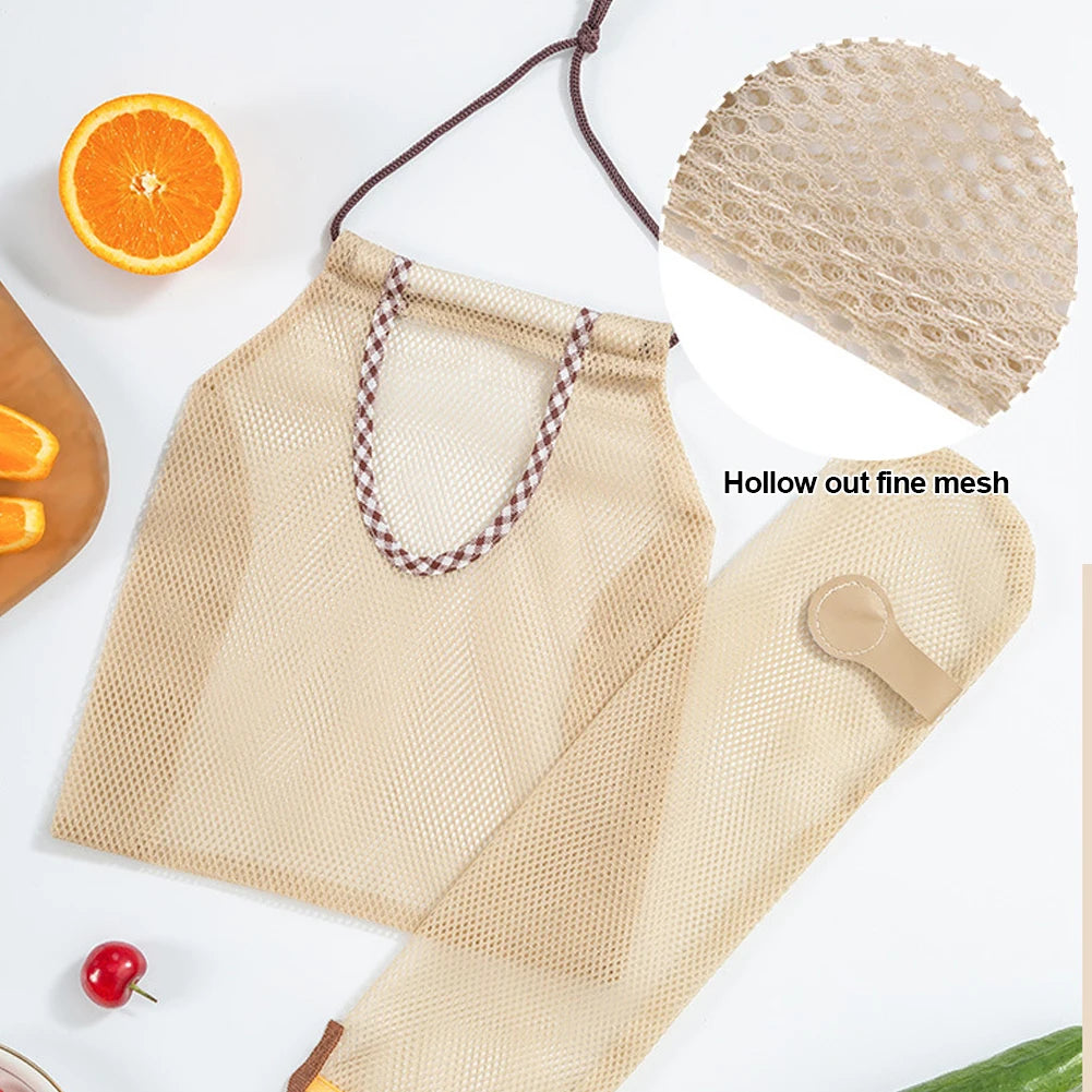 Reusable Kitchen Hanging Mesh Bag Home Fruit And Vegetable Storage Net Bag For Ginger Garlic Potatoes Onions Hollow Mesh Bag