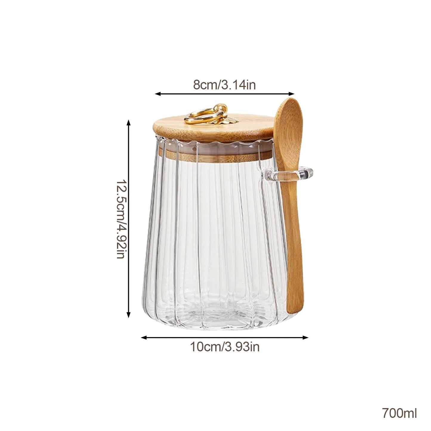 1pc Airtight Food Containers Kitchen Storage Pots Glass Jar with Lid Sealed Canister Sugar Tea Cans Hermetic Kitchen Coffee Jars