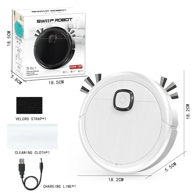 Lenovo 3-in-1 Smart Sweeping Robot Vacuum Mop 4000pa Strong Suction Washable Mop For Pet Hair Hard Floor Ideal Home Kitchen Room
