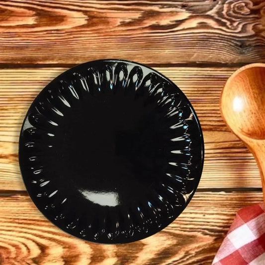 Plato postre badem negro por mayor - Bazar Mayorista