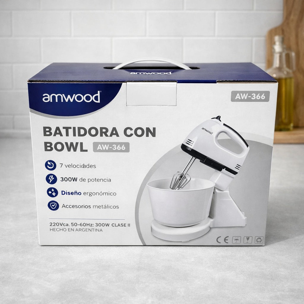 AW-366 Batidora con Bowl Amwood caja