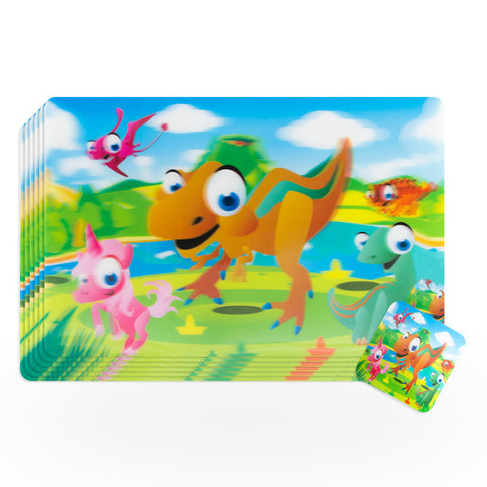 Individuales dino 3d por mayor - Bazar Mayorista