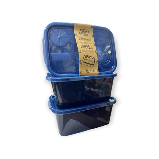 Set x 3 Contendores blue por mayor - Bazar Mayorista