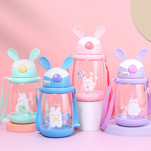 Botella infantil c/traba conejo por mayor - Bazar Mayorista