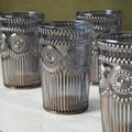 Vaso largo flower grey por mayor - Bazar Mayorista