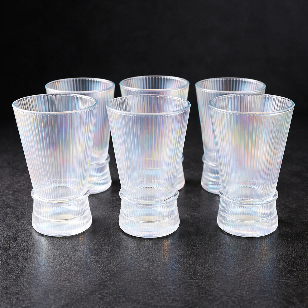 Set x 6 vasos Altos White Corner Tornasol por mayor - Bazar Mayorista