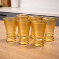 Set x 6 vasos Altos White Corner Gold por mayor - Bazar Mayorista
