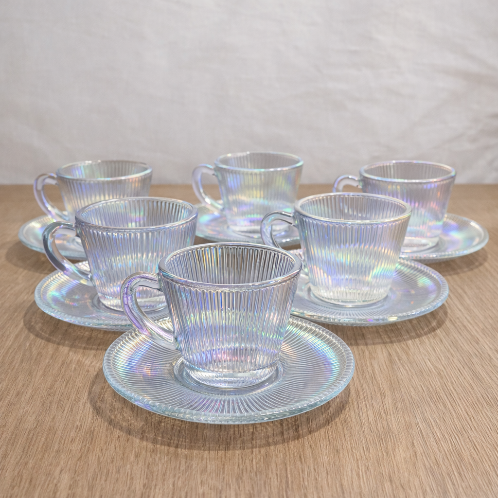 Set x 6 tazas de café Corner Tornasol por mayor - Bazar Mayorista