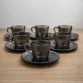 Set x 6 tazas de café Corner Grey por mayor - Bazar Mayorista